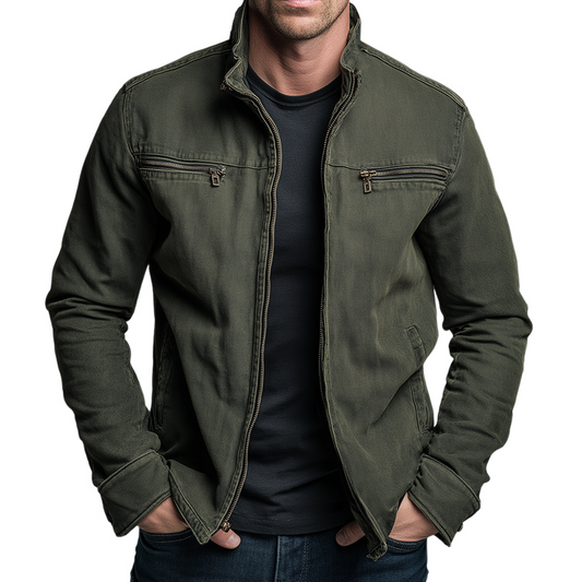 Jorge | Chaqueta vintage de algodón con cremallera