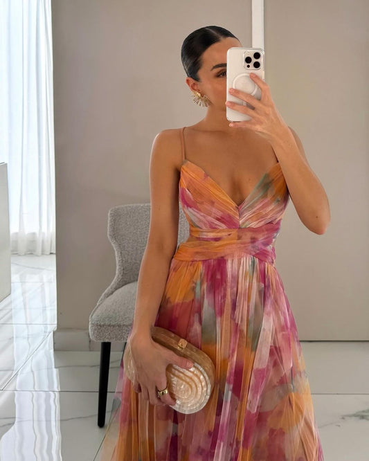 Noa | Vestido largo con estampado floral (EDICIÓN LIMITADA)