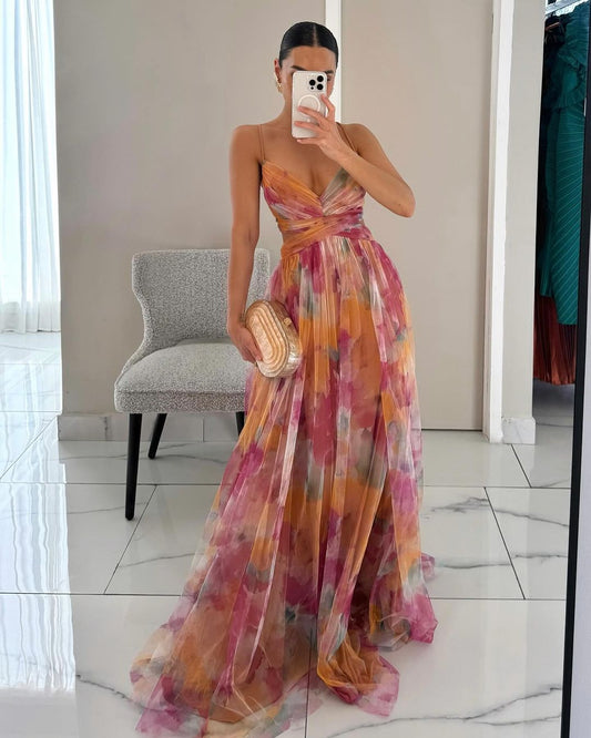 Noa | Vestido largo con estampado floral (EDICIÓN LIMITADA)