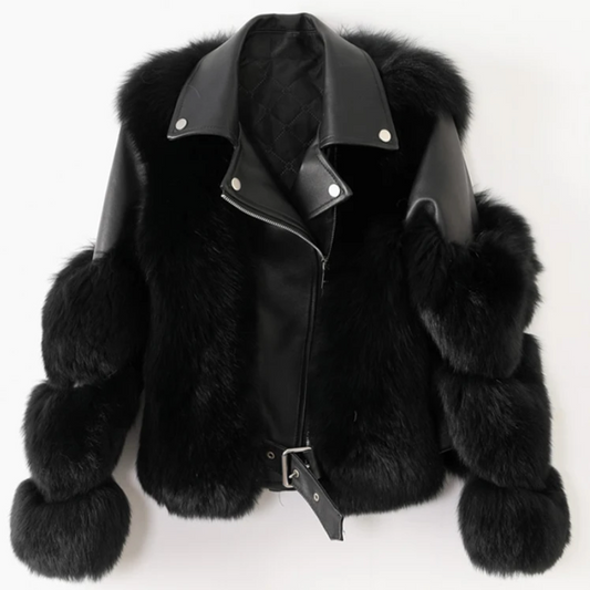 Lucía |Chaqueta de piel y piel sintética de lujo