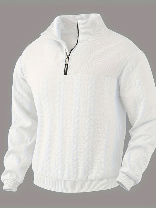Rubén |Elegante jersey vintage con cremallera